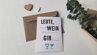 Geburtstagskarte: GIN geht auch!