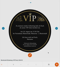 Bierdeckel Einladung: VIP Party