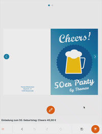 Einladung zum 40. Geburtstag: Cheers