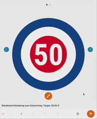 Bierdeckel Einladung zum Geburtstag: Target