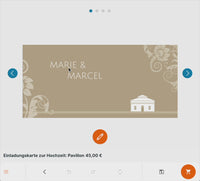 Einladungskarte zur Hochzeit: Pavillon