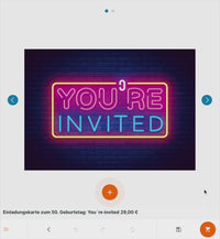 Einladungskarte zum 70. Geburtstag: You´re invited