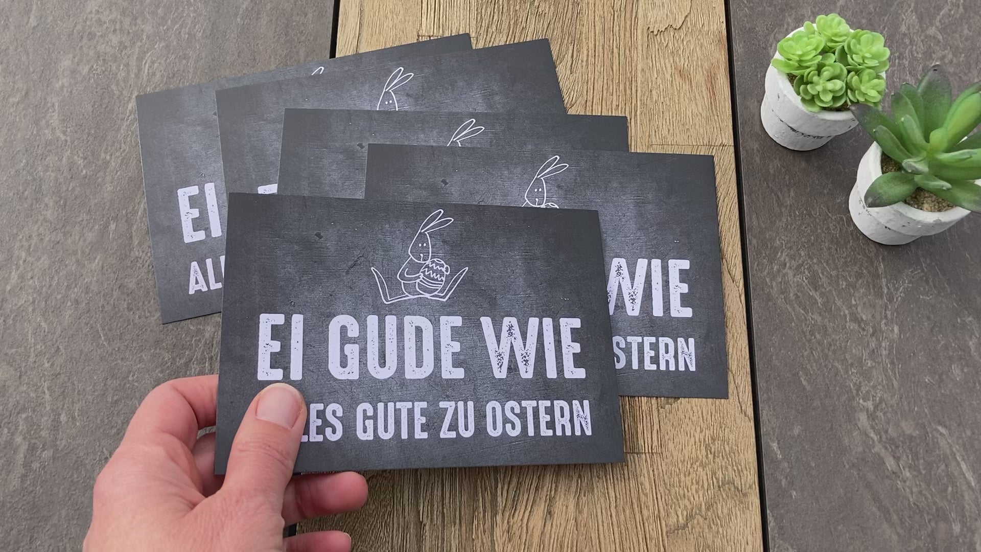 Oster Grußkarte: Blumenduft - weiß