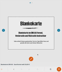 Blankokarte DIN Lang - Querformat weiß