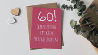 60 Geburtstag Karte – Lustige Geburtstagskarte zum 60 Jahre Jubiläum | DIN A6 Postkarte