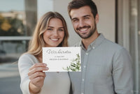 Einladung Hochzeit Greenery – Hochzeitskarte mit Ranken Design