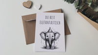 Geburtstagskarte: Du bist elefantastisch