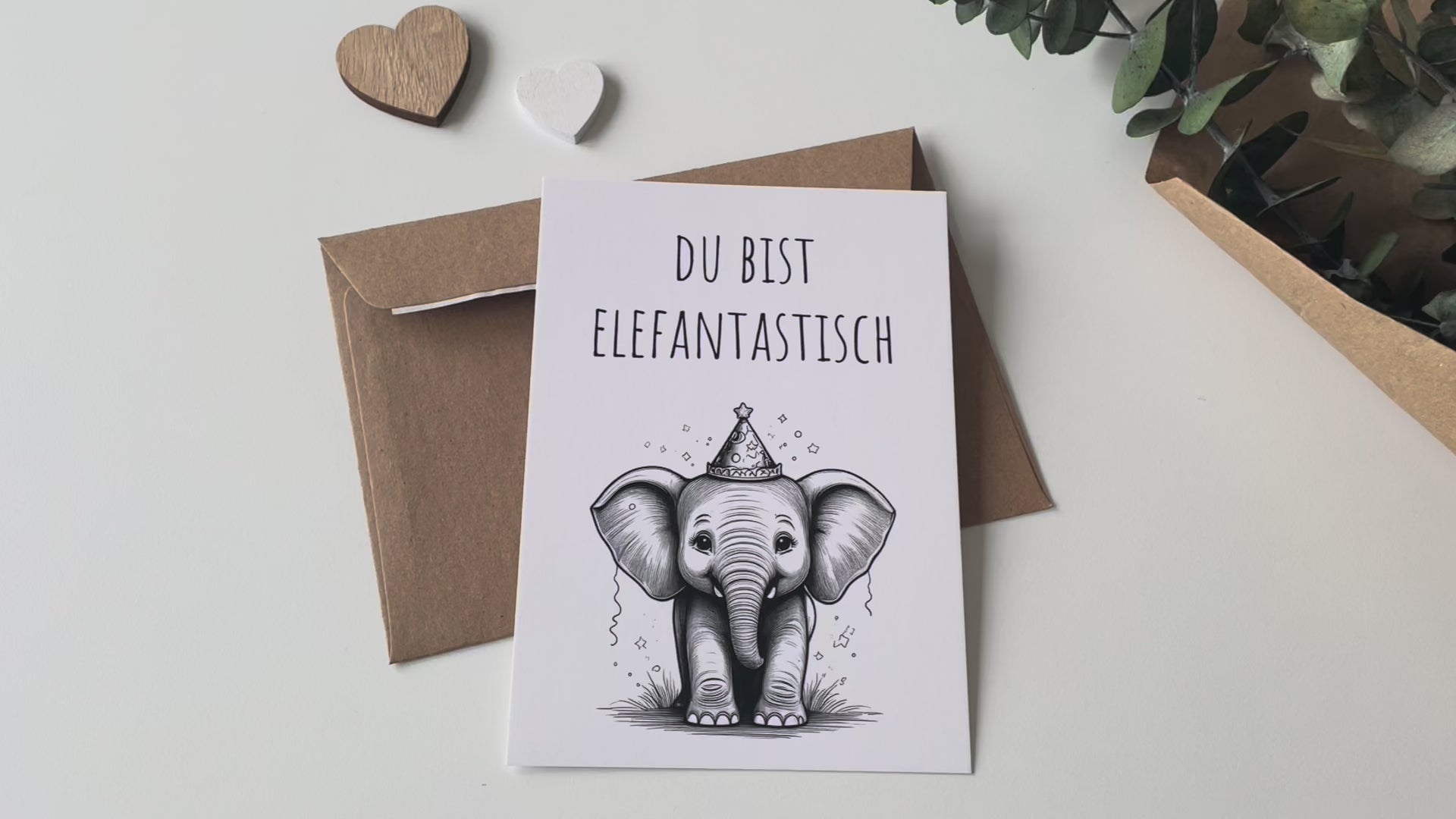 Geburtstagskarte: Du bist elefantastisch