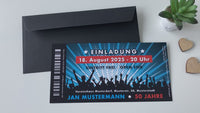 Einladung zum 50. Geburtstag: Ticket