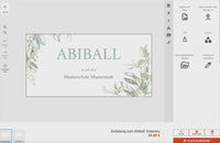 Einladung zum Abiball: Greenery