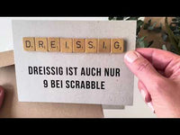 Glückwunsch - Postkarte: Scrabble 30