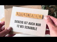 Glückwunsch - Postkarte: Scrabble 70