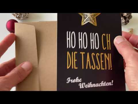 Weihnachtskarte „Ladies Who Lunch“ – 163 X 163 Mm, Witzig & Retro, Mit Leerem Innenspruch