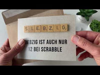 Glückwunsch - Postkarte: Scrabble 70