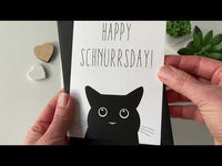 Glückwunsch - Postkarte:  Happy Schnurrsday