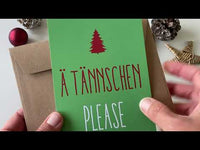 Weihnachts - Postkarte: Ä TÄNNSCHEN PLEASE