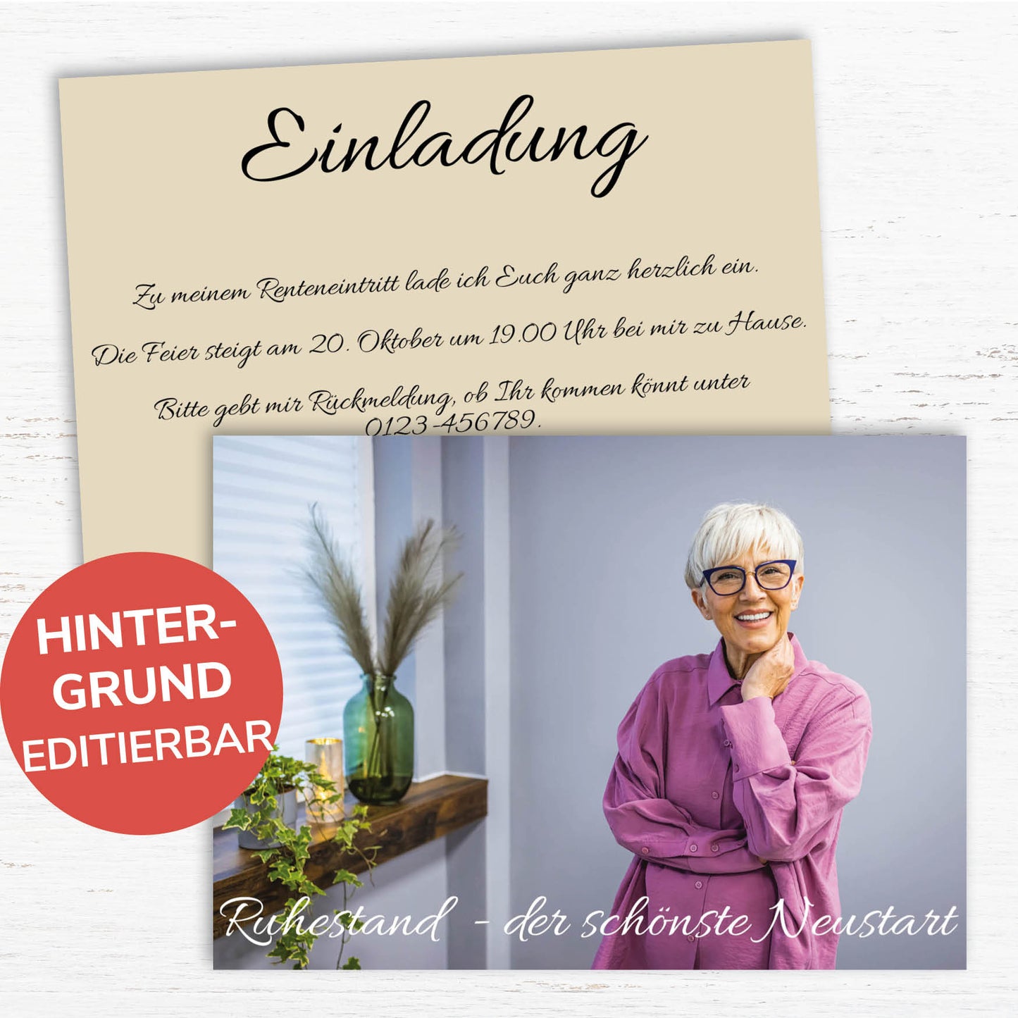 Ruhestand Einladung: Ruhestand - der schönste Neustart