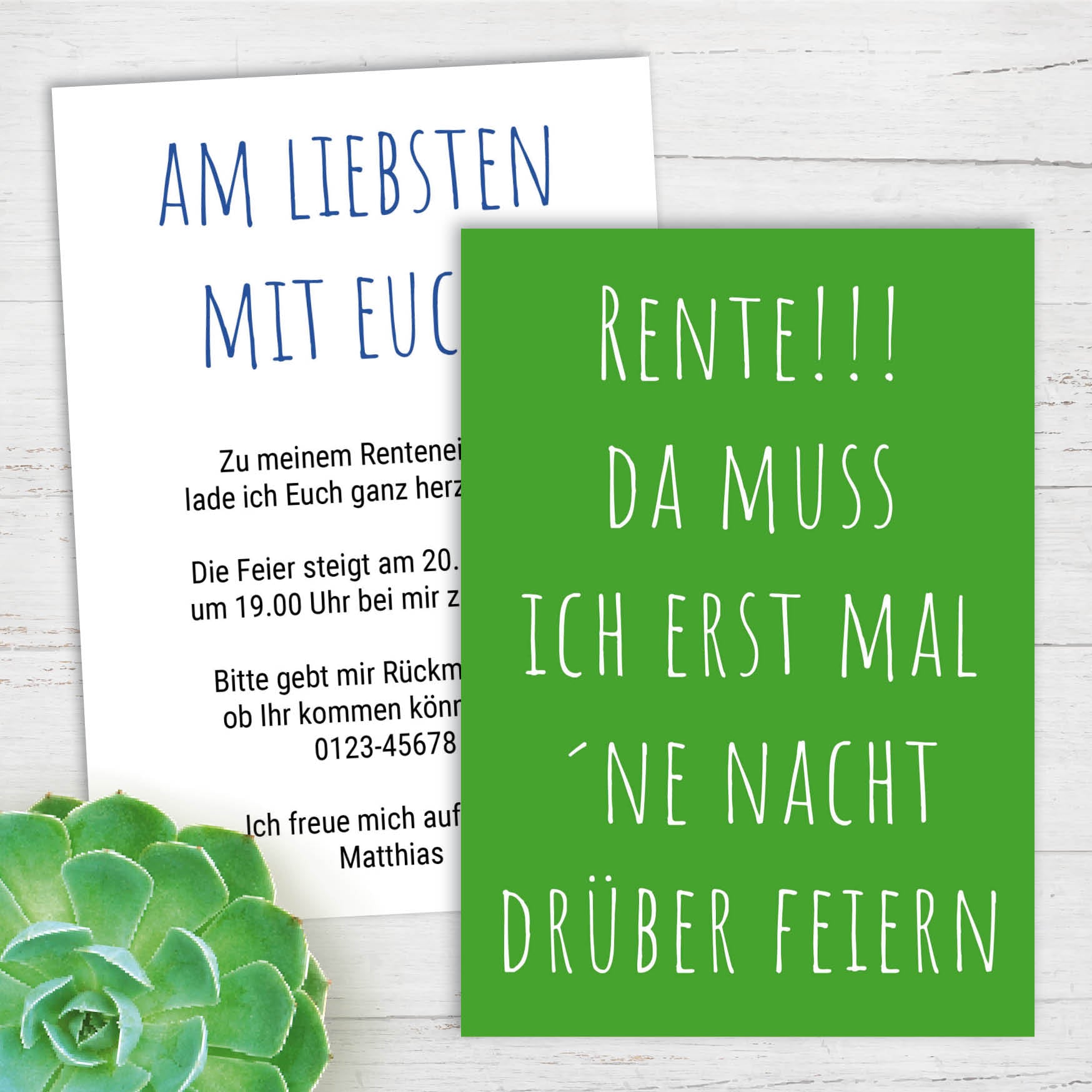 Ruhestand Einladung: Rente!!! Da muss ich erst mal ´ne Nacht drüber feiern