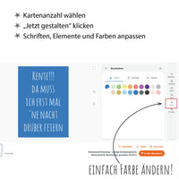 Ruhestand Einladung – Lustige Einladungskarte Ruhestand für Rentenfeier gestalten