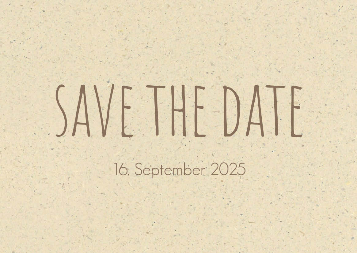 Save the Date Karten: Graspapier Naturliebe Individuelle Einladung