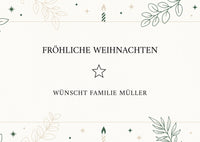 Weihnachtskarte personalisiert – „Festtagsgrün“