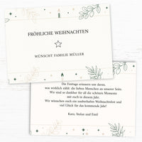 Weihnachtskarte personalisiert – „Festtagsgrün“