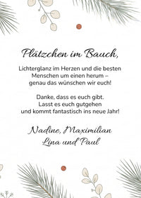 Weihnachtskarte personalisiert – „Festtagsliebe“ mit Foto rot
