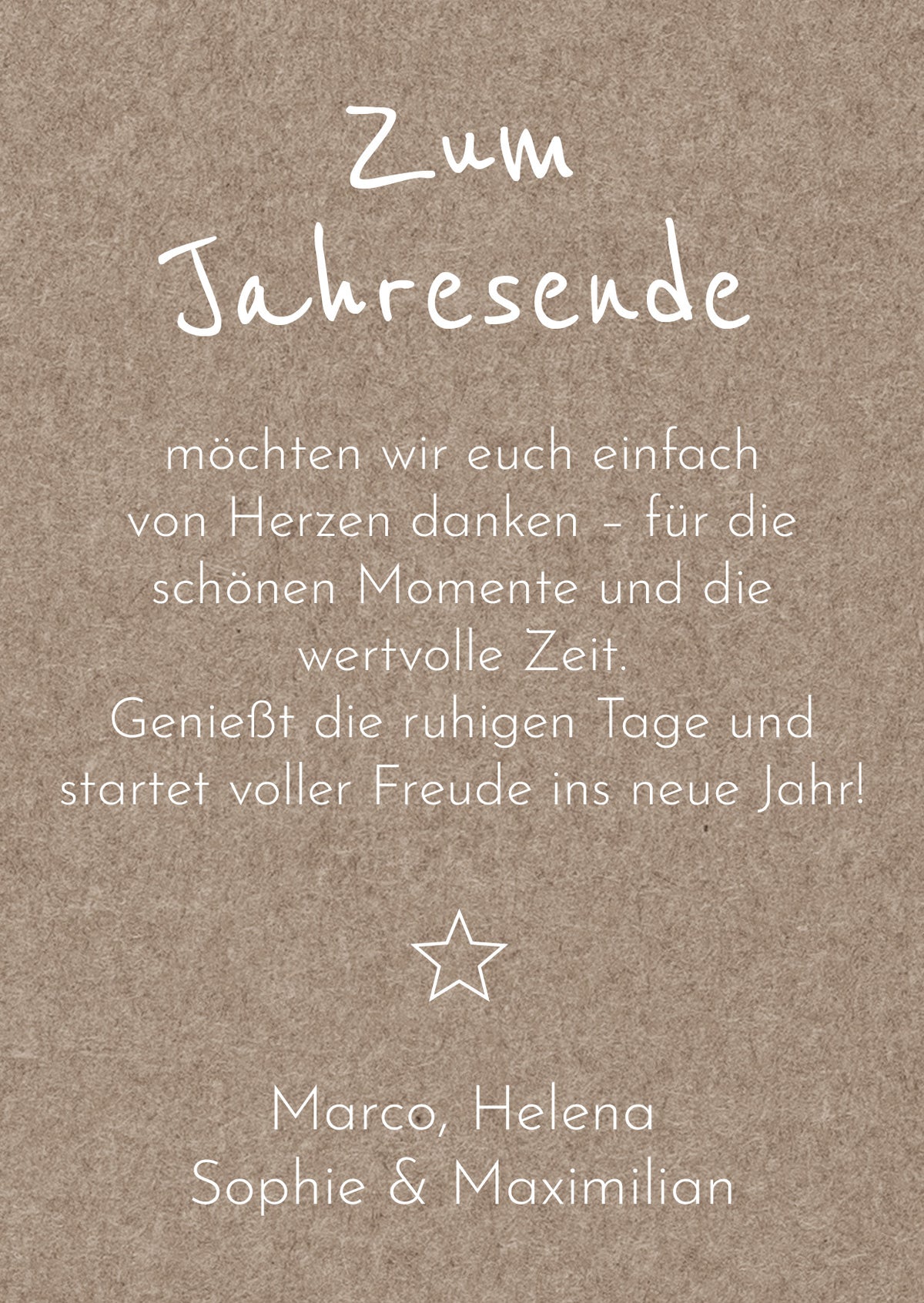 Weihnachtskarte personalisiert – „Rustikal Vintage“ mit Foto