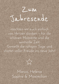 Weihnachtskarte personalisiert – „Rustikal Vintage“ mit Foto