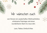 Weihnachtskarte personalisiert – „Winter Greenery“