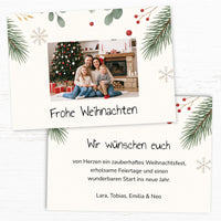 Weihnachtskarte personalisiert – „Winter Greenery“
