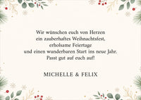 Weihnachtskarte personalisiert – „Winterliebe“ mit Foto für Paare