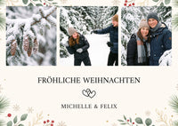 Weihnachtskarte personalisiert – „Winterliebe“ mit Foto für Paare
