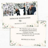 Weihnachtskarte personalisiert – „Winterliebe“ mit Foto für Paare