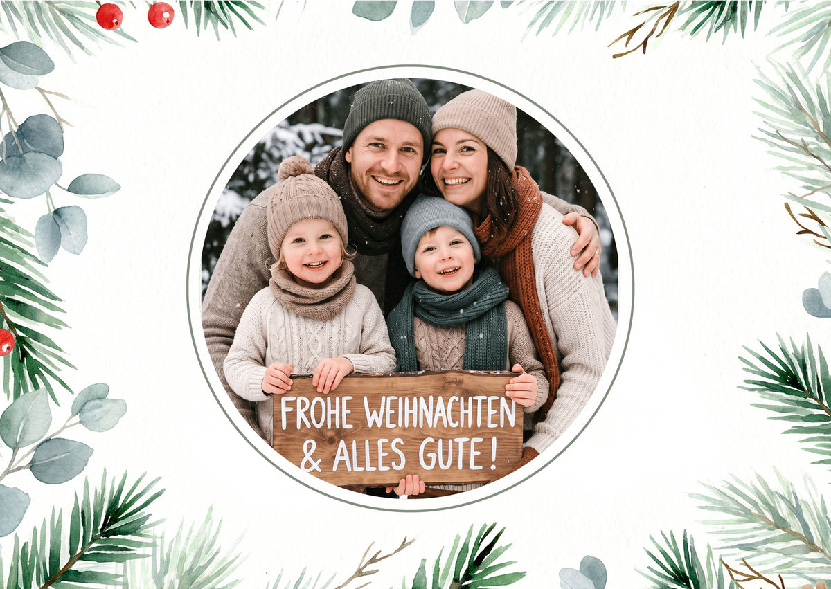 Weihnachtskarte personalisiert – „Wintermomente“ mit Foto