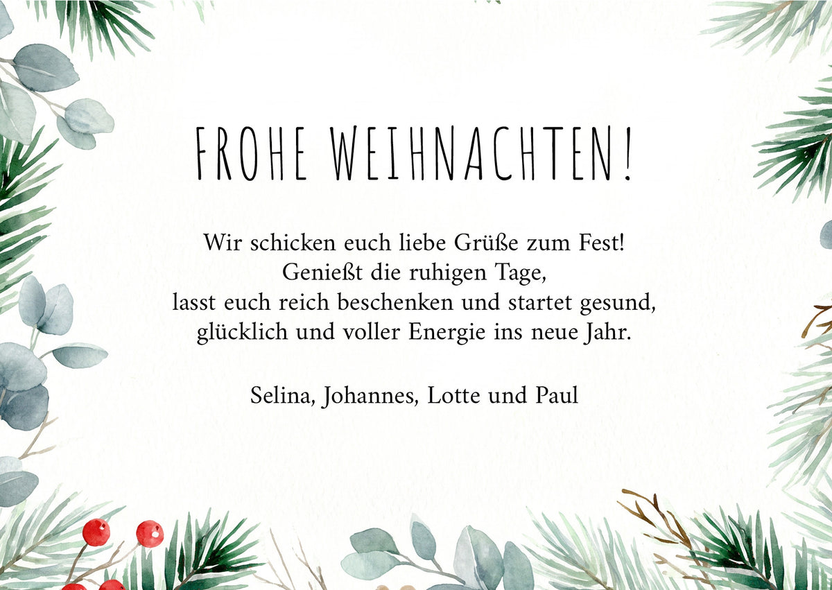 Weihnachtskarte personalisiert – „Wintermomente“ mit Foto