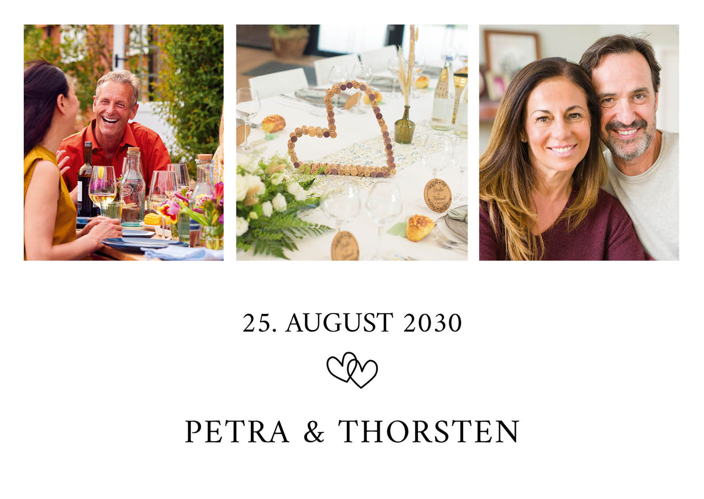 Danksagungskarte zur Silbernen Hochzeit: Wahre Liebe