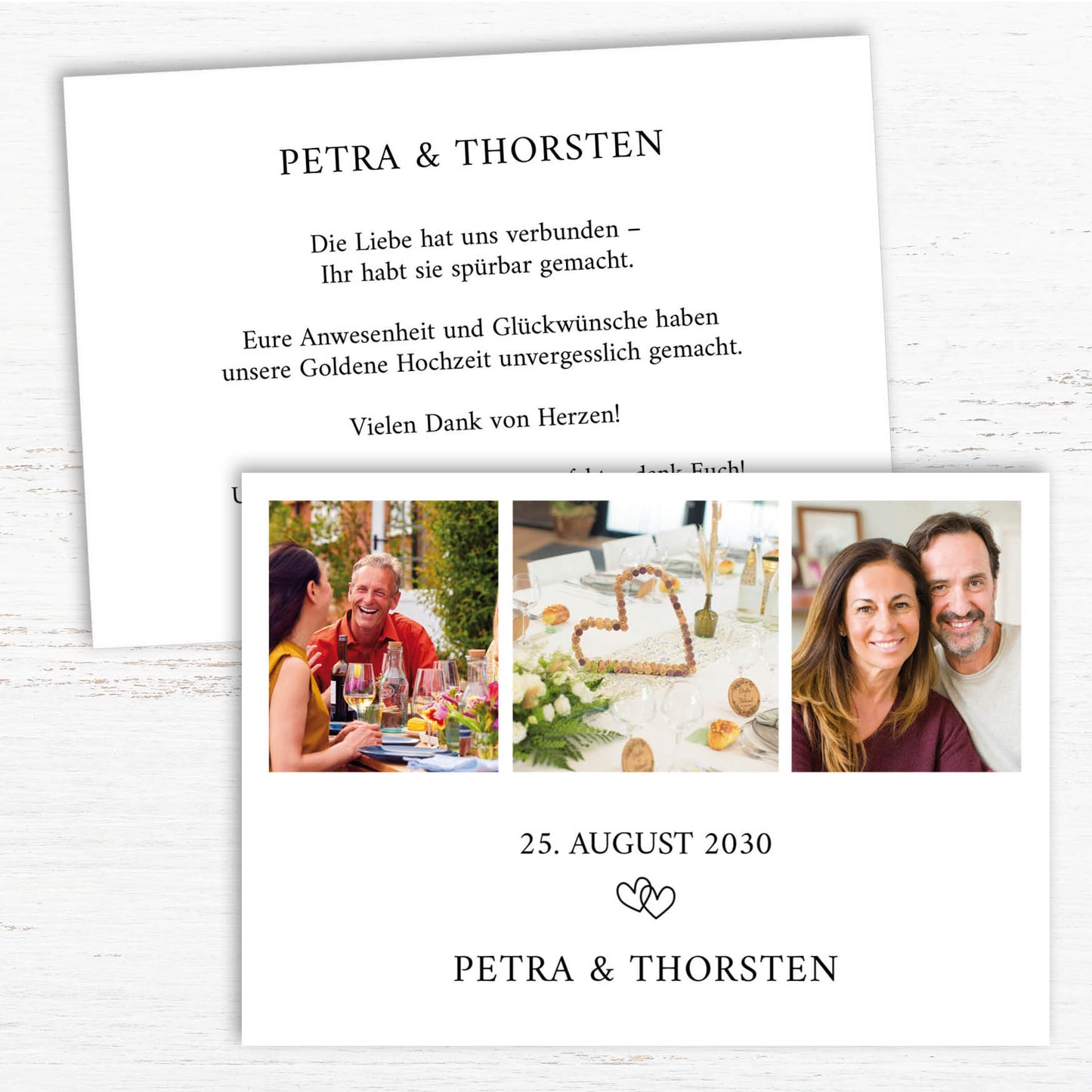 Danksagungskarte zur Silbernen Hochzeit: Wahre Liebe