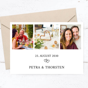 Danksagungskarte zur Silbernen Hochzeit: Wahre Liebe