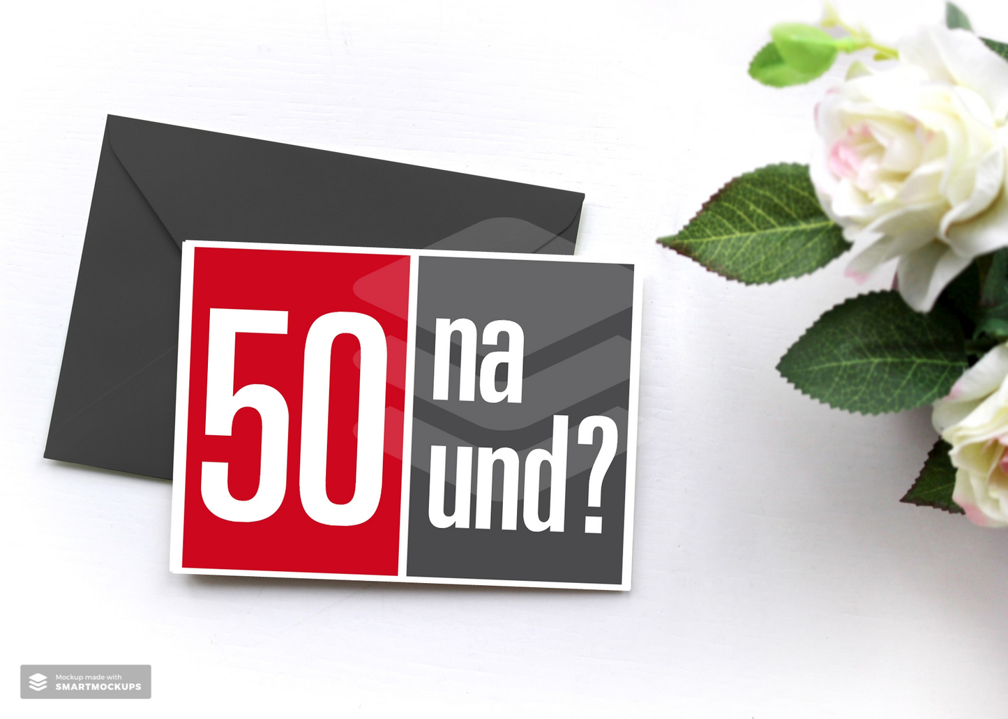 50 Geburtstag Karte – Lustige Glückwunschkarte zum Fünfzigsten mit Spruch na und?