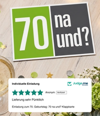 Einladung zum 70. Geburtstag: 70 na und?