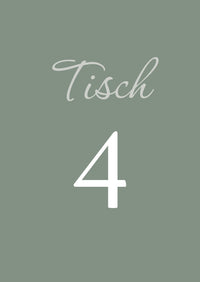 Tischkarten Hochzeit „Olive“ – Tischnummern passend zum Sitzplan