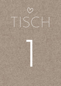 Tischkarten Hochzeit „Rustikal“ – Tischnummern passend zum Sitzplan