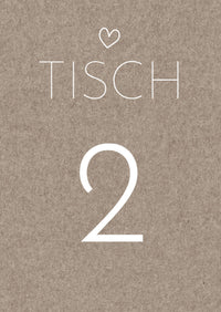 Tischkarten Hochzeit „Rustikal“ – Tischnummern passend zum Sitzplan
