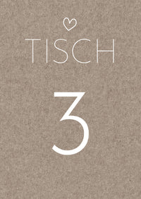 Tischkarten Hochzeit „Rustikal“ – Tischnummern passend zum Sitzplan