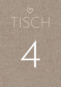Tischkarten Hochzeit „Rustikal“ – Tischnummern passend zum Sitzplan