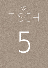 Tischkarten Hochzeit „Rustikal“ – Tischnummern passend zum Sitzplan