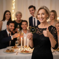 Bierdeckel Einladung VIP – Runde schwarze Bierdeckel für exklusive Party Einladung - Individuelle Einladung