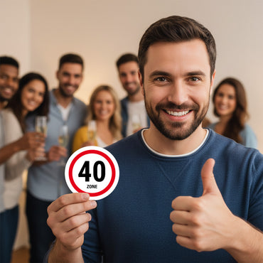 Bierdeckel Einladung zum Geburtstag: Zone 40