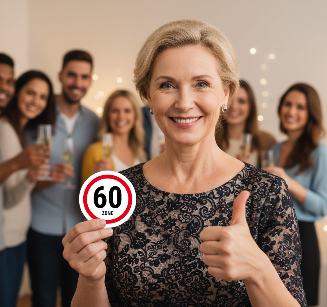 Bierdeckel Einladung zum Geburtstag: Zone 60 - Individuelle Einladung